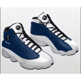 New Russ Smith High-Quality High-Top Blue and White Basketball Sneakers