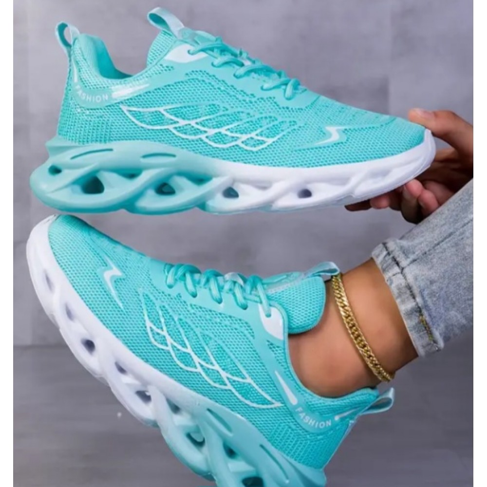 Women's Breathable Mesh and Synthetic Upper All-Season Cushioned Lightweight Running Sneakers