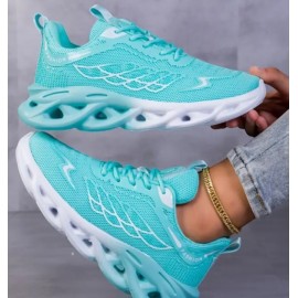 Women's Breathable Mesh and Synthetic Upper All-Season Cushioned Lightweight Running Sneakers