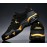 New Men's Black and Gold Casual Cushioned Low-Top Slip-On Basketball Sneakers