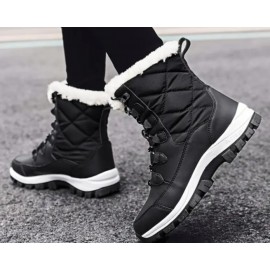 Women's High-Top Anti-Slip Faux Fur Snow Boots