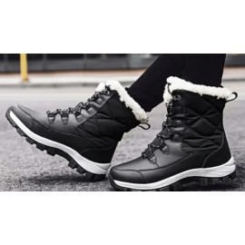 Women's High-Top Anti-Slip Faux Fur Snow Boots