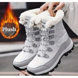 Women's High-Top Anti-Slip Faux Fur Snow Boots