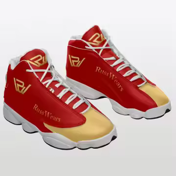 Russ Wears Official Red and Gold Casual Running Sneakers